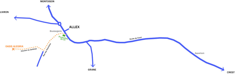 Plan Accès Oasis Alegria à ALLEX